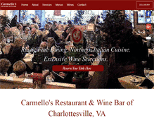 Tablet Screenshot of carmellosrestaurant.com
